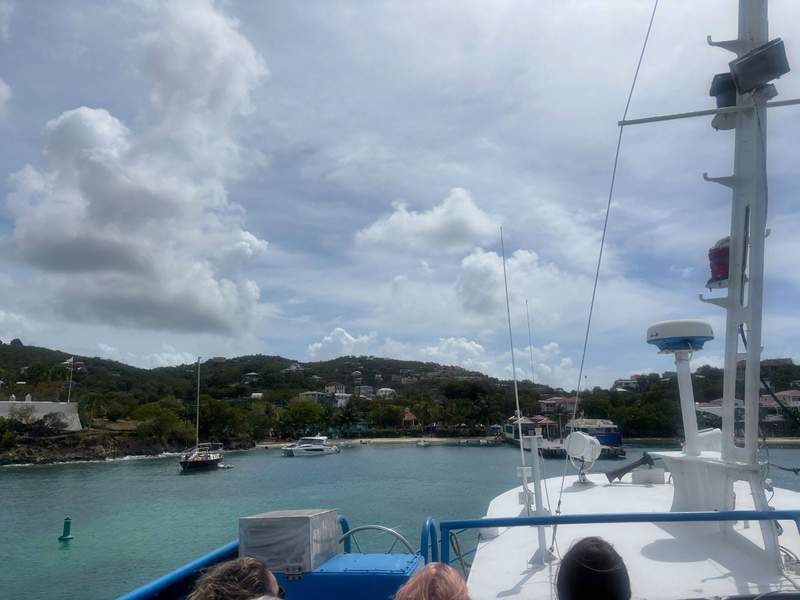 On the ferry to St. John in the USVI