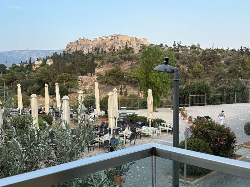 View of the Acropolis from the room balcony.