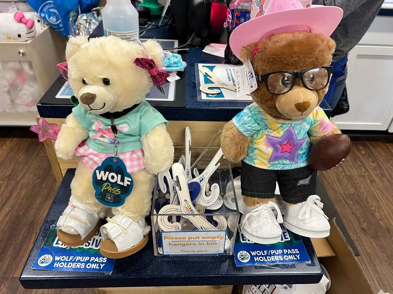 Great Wolf Lodge Sandusky 25th Birthday Activities Build-a-Bear plushies. 