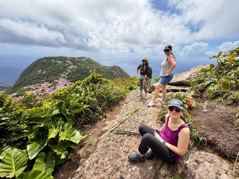 Our small group and guide gathered at the top of Mas Cohones enjoying panoramic views.