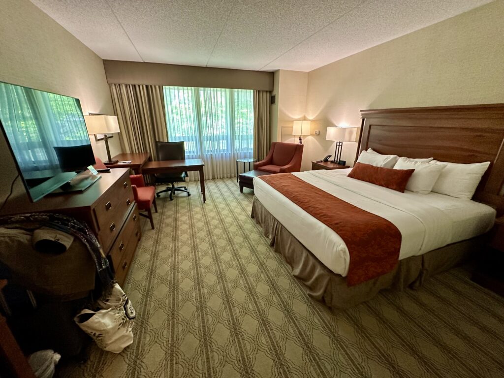 King room at The Inn at Virginia Tech in Blacksburg, Virginia.