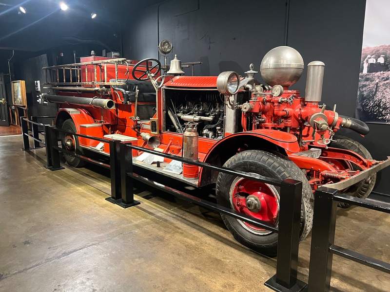 Antique fire truck showcased in the Custums House Museum in Clarksville, Tn