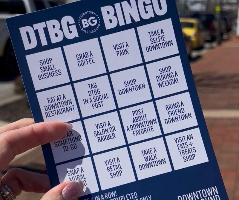 Downtown Ball Ground bingo cards