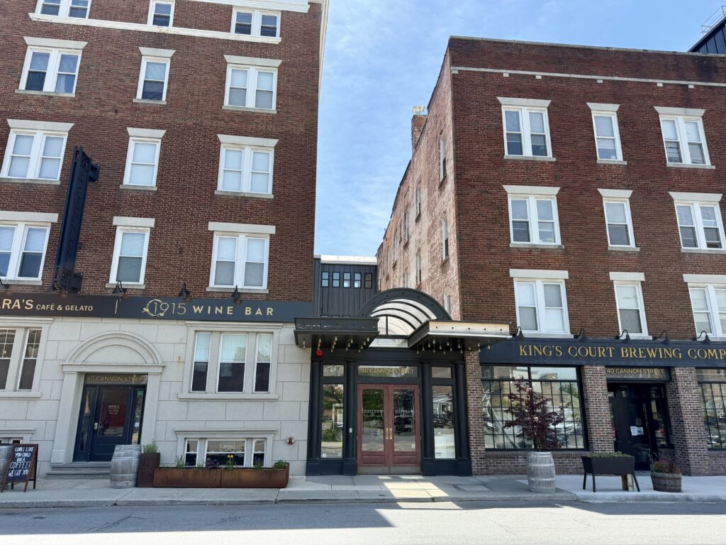Brick exterior of downtown Poughkeepsie, NY, buildings