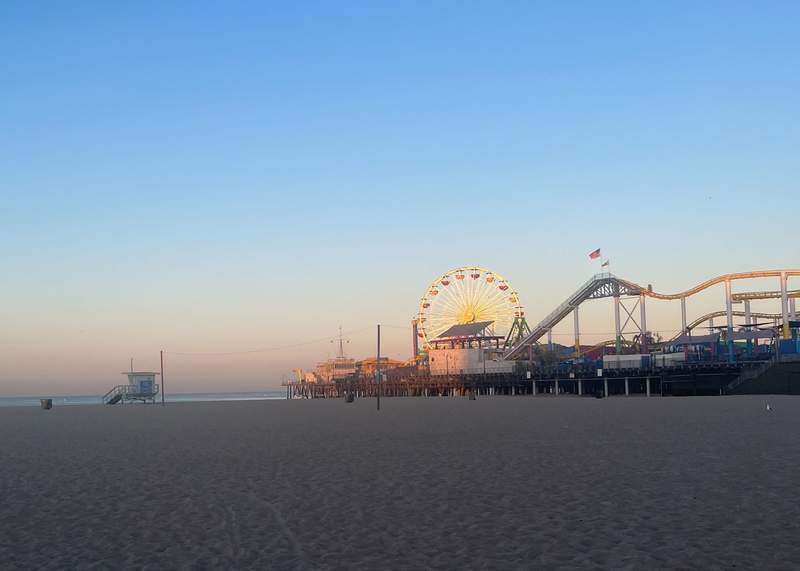 Santa monica pier and beach