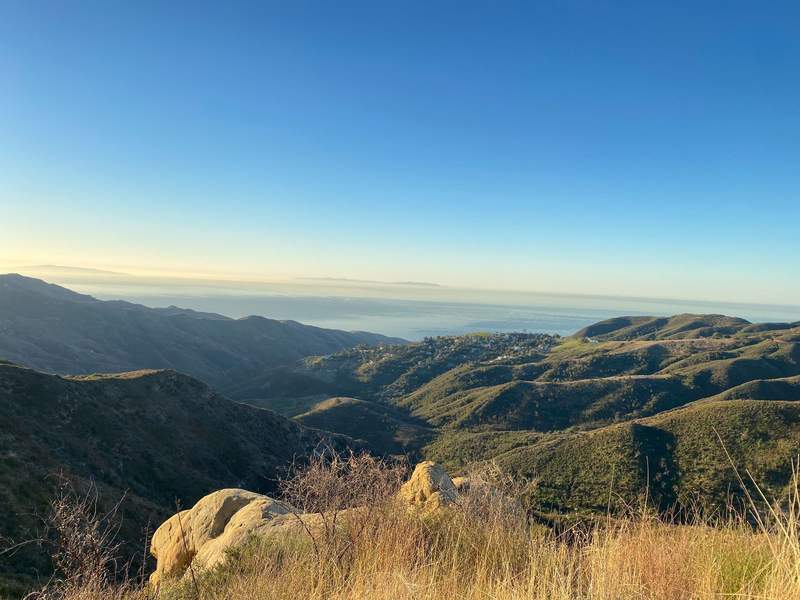 Mountain hiking in Malibu