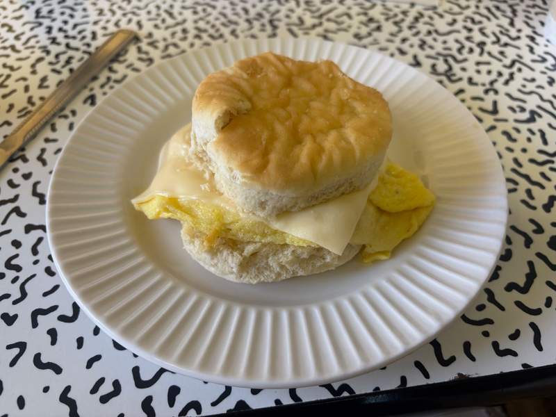 Egg and cheese biscuit