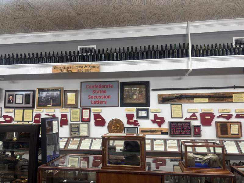 Memorabilia at the Civil War Museum. 