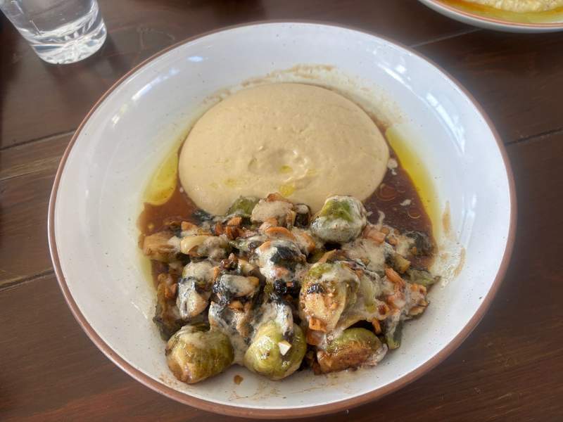 Brussels Sprouts and dipping sauce