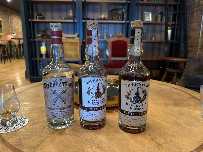 Three bottles of whiskey
