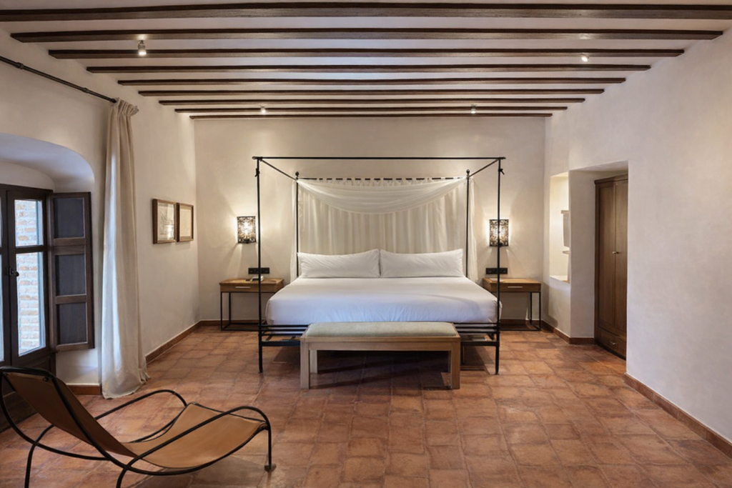 Luxury bedroom at El Parador Chinchon