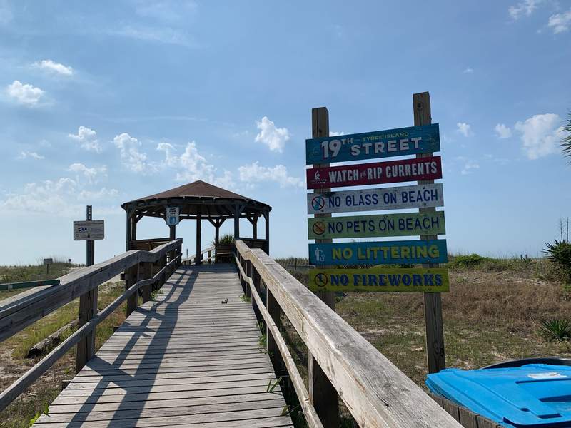 One of the many beach boardwalks on Tybee Island
