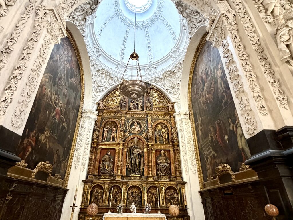 Altar decoration in La Seo cathedral in Zaragoza Spain