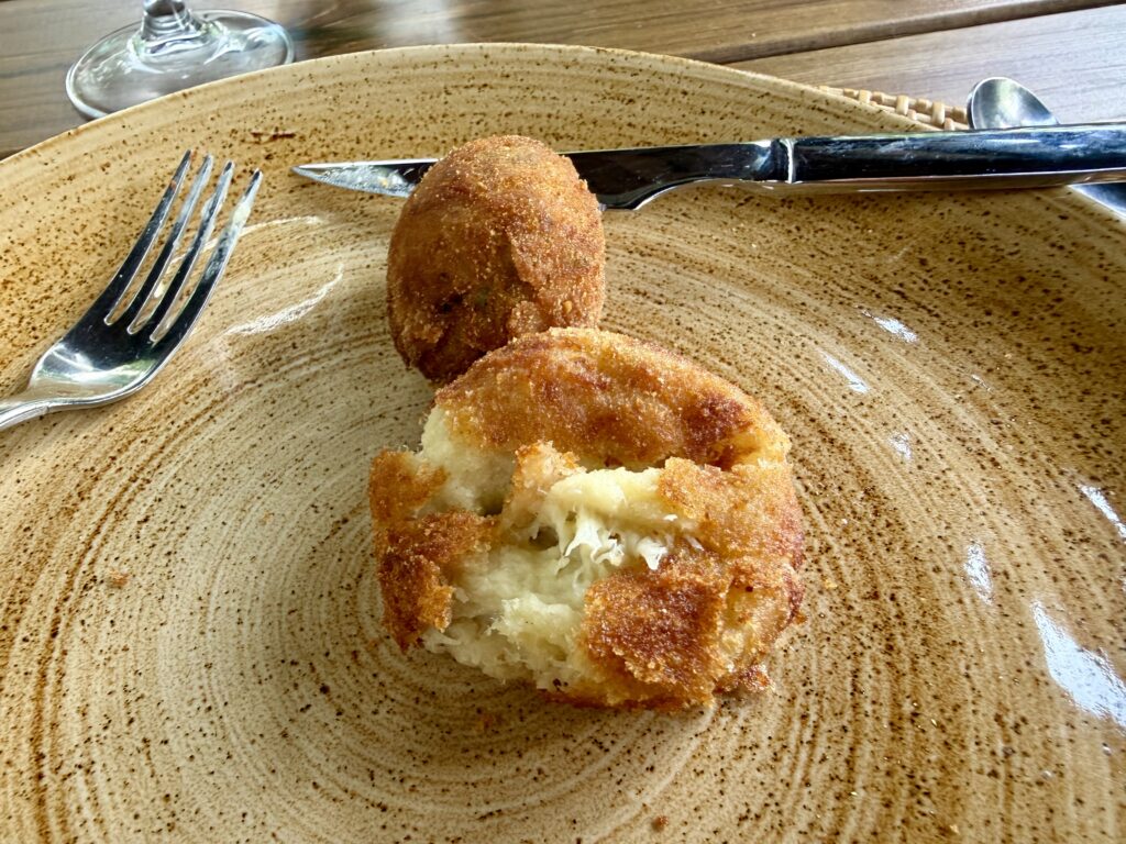 Cheese croquette in Aragon Spain