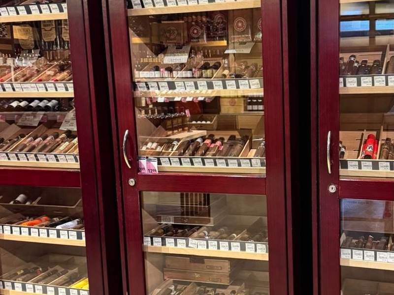 Cigar humidor case with 3 giant 6 foot doors.