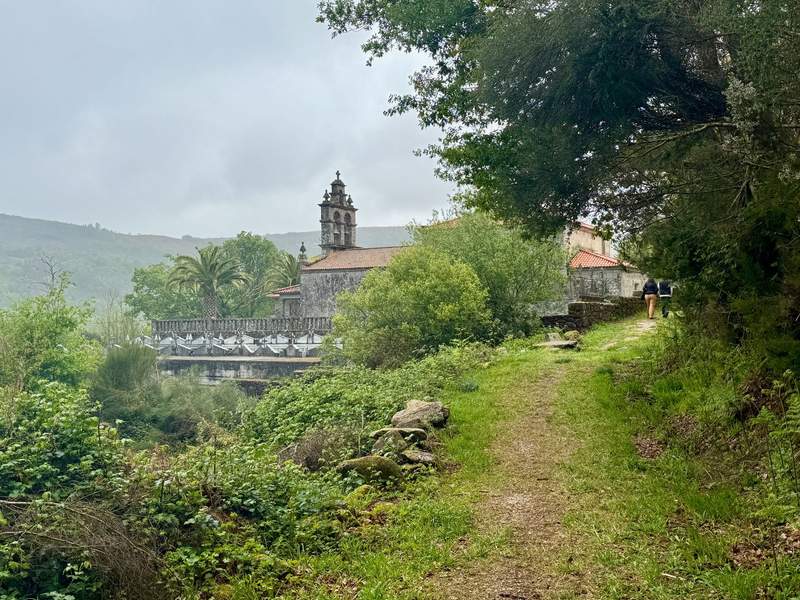 Approaching the Chapel of Santa Isabel, before the Monastery of Oseira on the Via de la Plata. Photo credit: Margot Black
