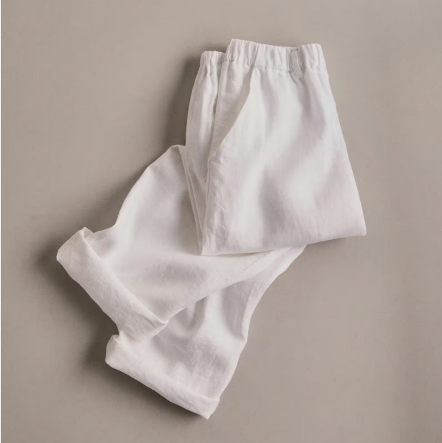 pair of white linen pants