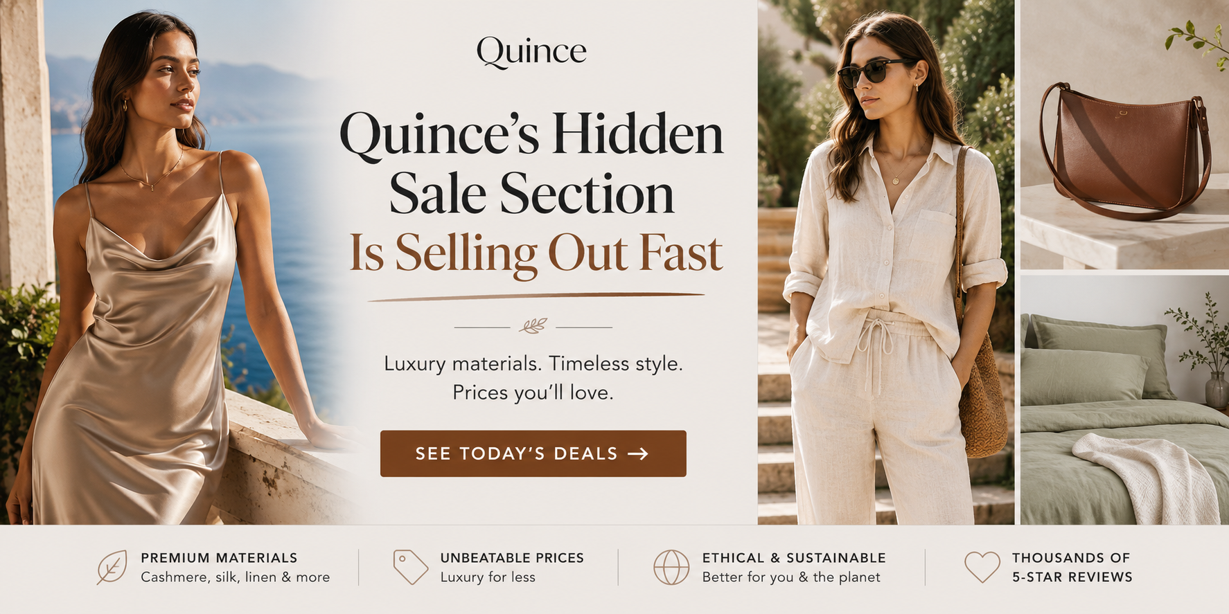 Quince’s Hidden Sale Section Is Packed With Luxury Finds Starting at Under $50