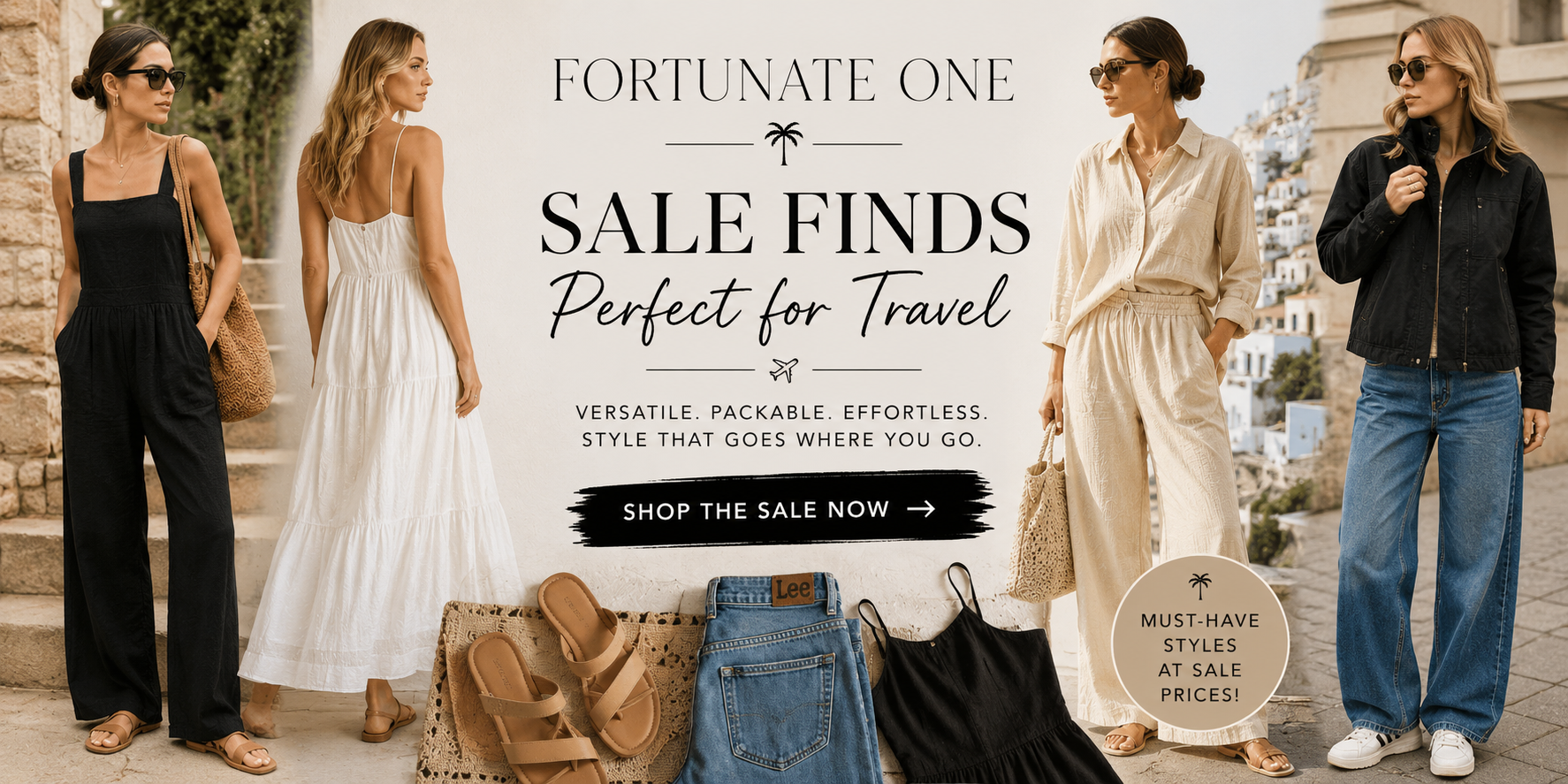 We Found 5 Travel-Friendly Fortunate One Sale Finds That Can Build an Entire Vacation Capsule Wardrobe