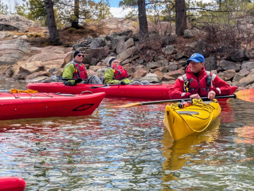 Kayakers exploring Frazer Bay in Ontario