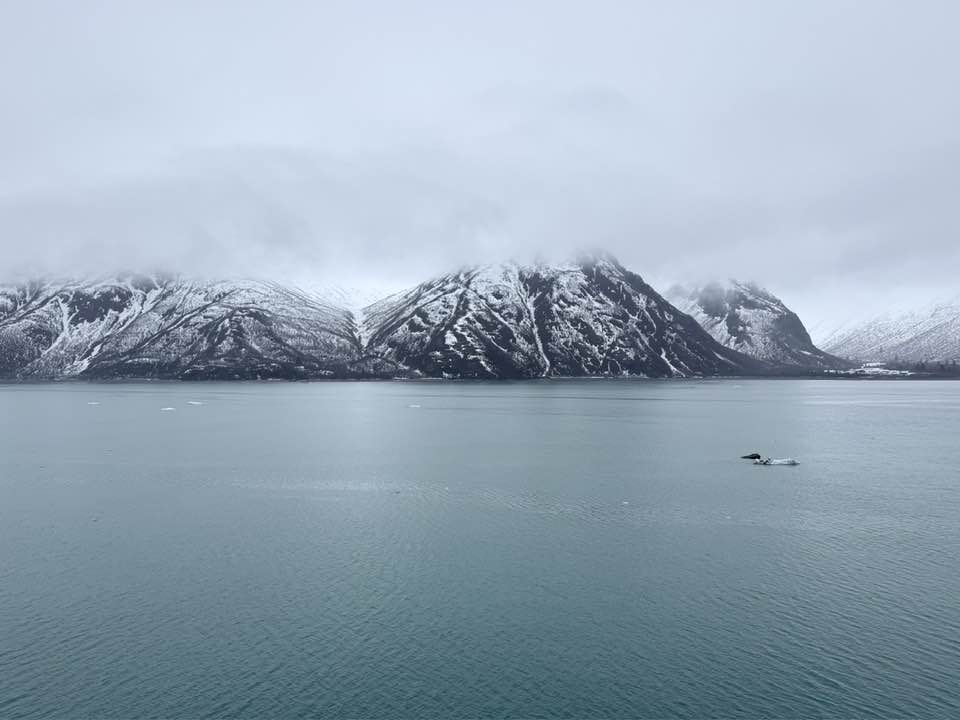 Cloudy Alaska scenery from Celebrity Solstice