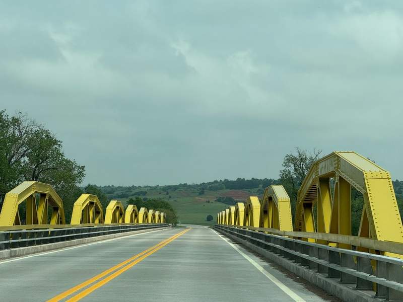 The historic Pony Bridge on Route 66. 