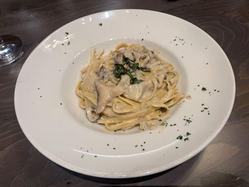 Pasta with wild mushrooms