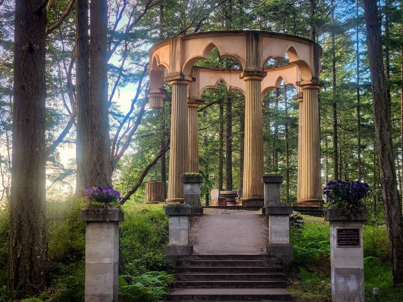 The mausoleum in the woods at Roche Harbor