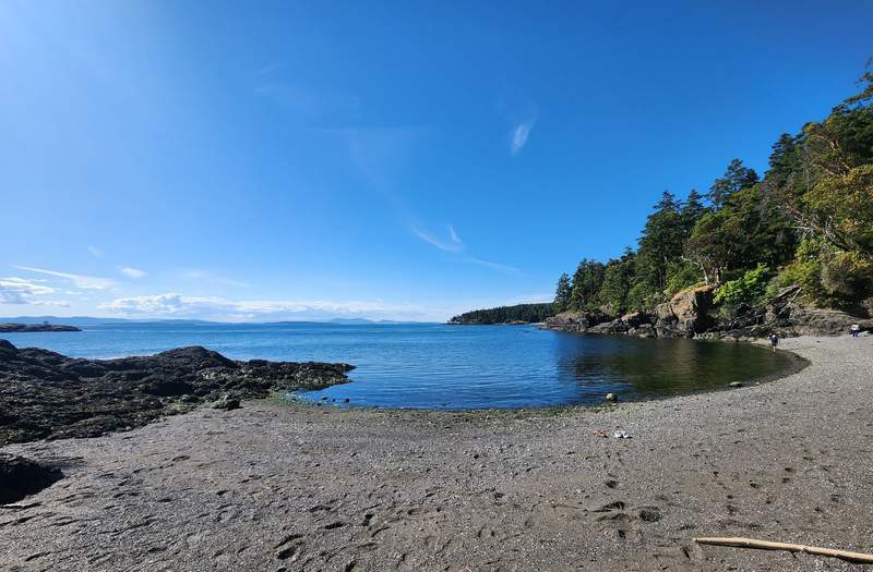 The beach at San Juan County Park
