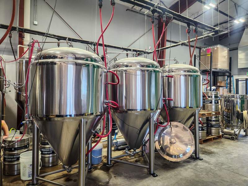 Brewing tanks at Weekend Beer Company