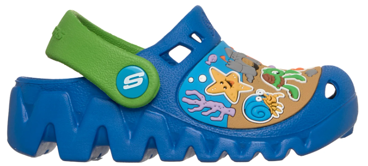 Skechers Foamies Zaggle Tiny Tides kids water shoe in blue