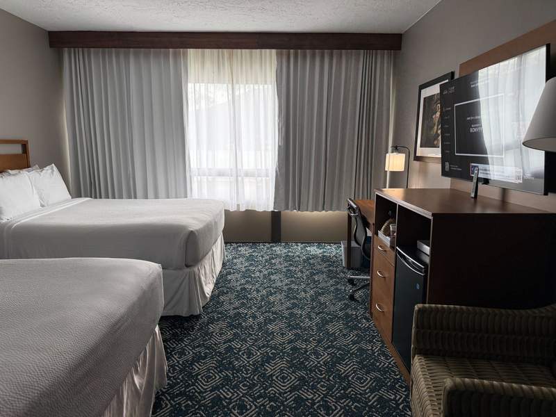 Guest room at the Four Points by Sheraton hotel located on the waterfront near downtown Juneau shops and attraction docks.