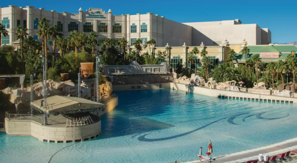 one of the pools at Mandalay Bay in Las Vegas