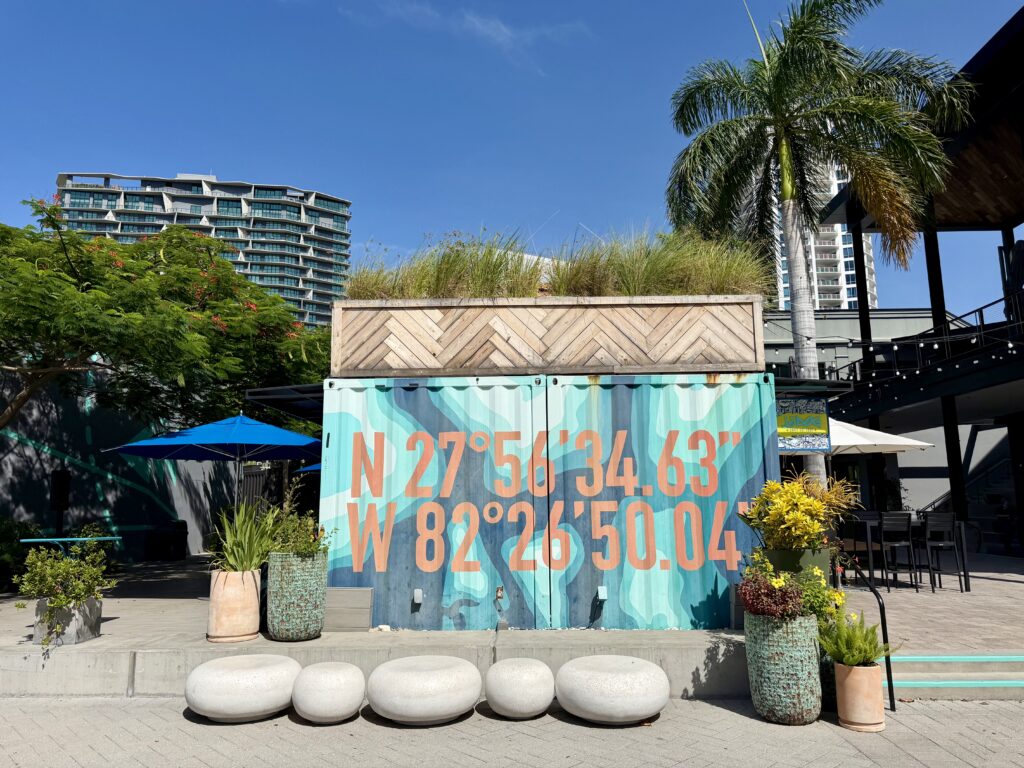 Tampa coordinates mural at Sparkman Wharf