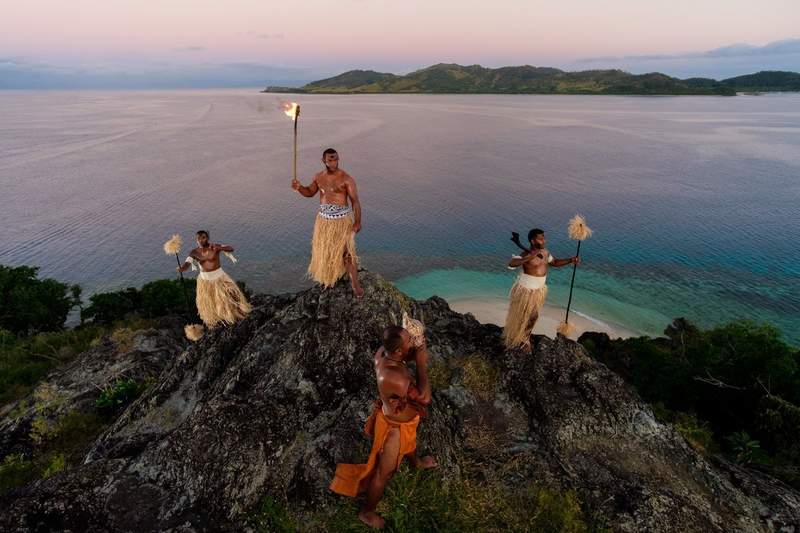 Cultural performance at Likuliku Resort