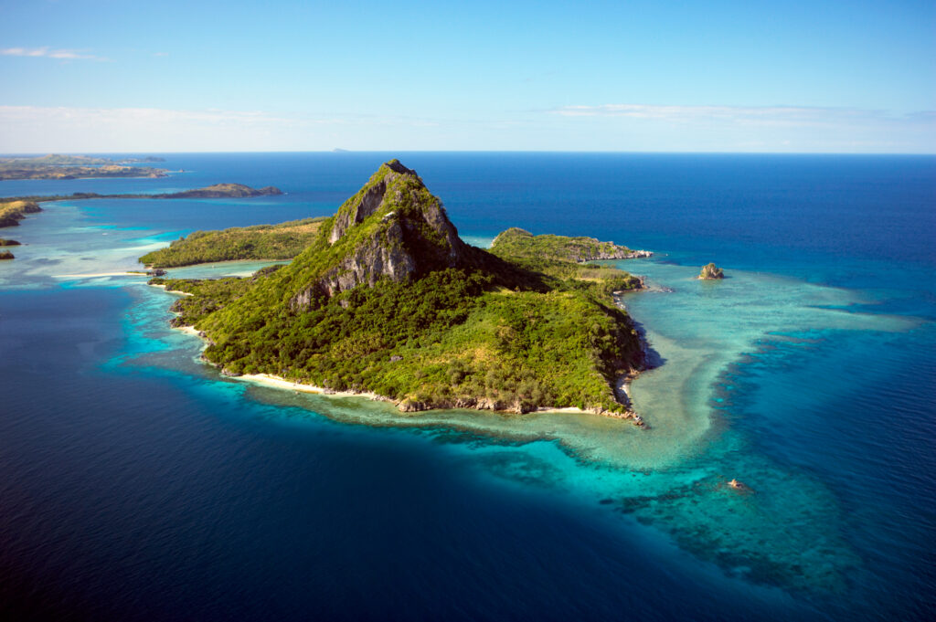 The Blue Lagoon Caves in Yasawa.