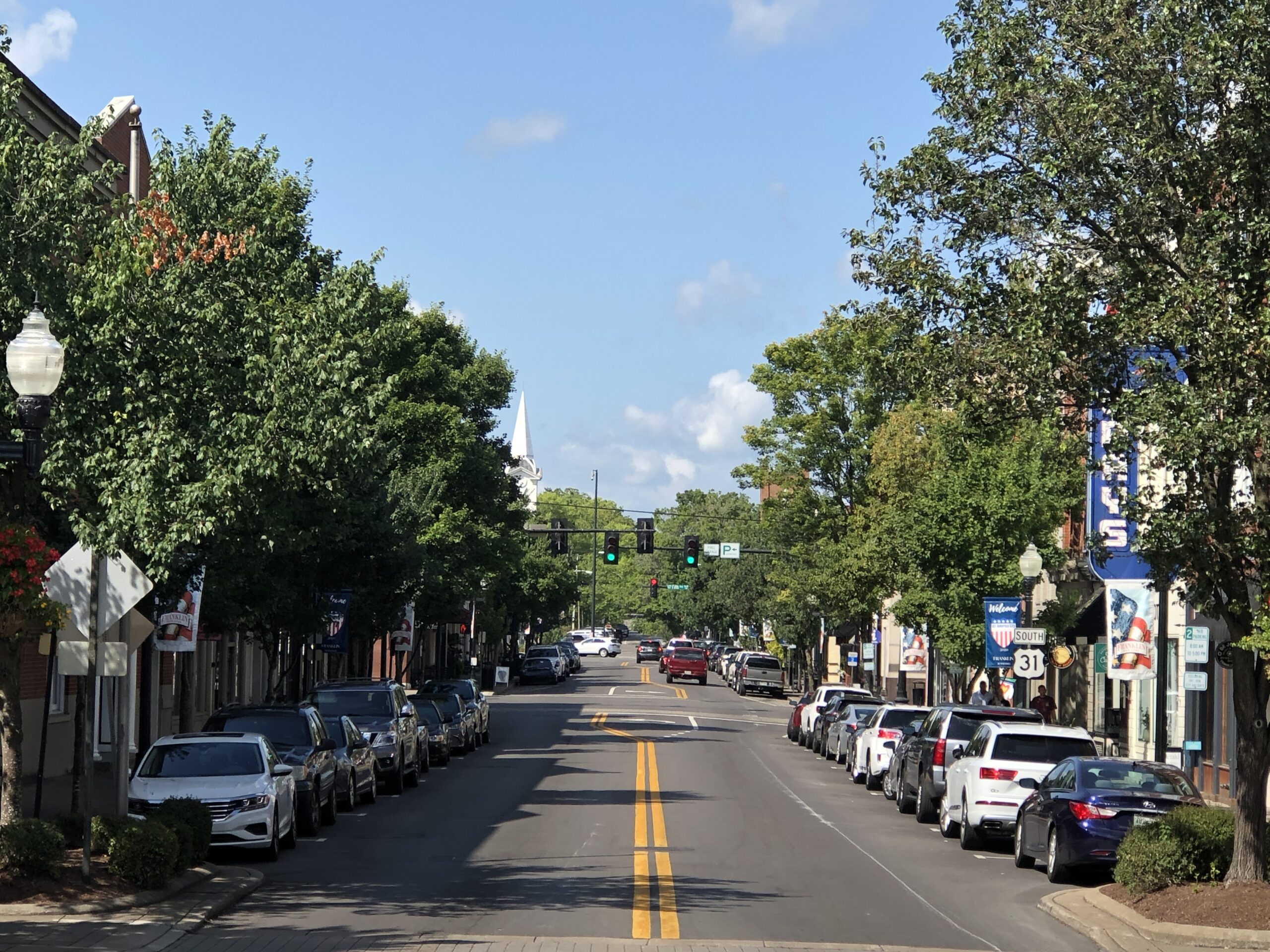 Main Street in Franklin Tennessee. Photo credit: Robin O'Neal Smith A street in Franklin, TN.