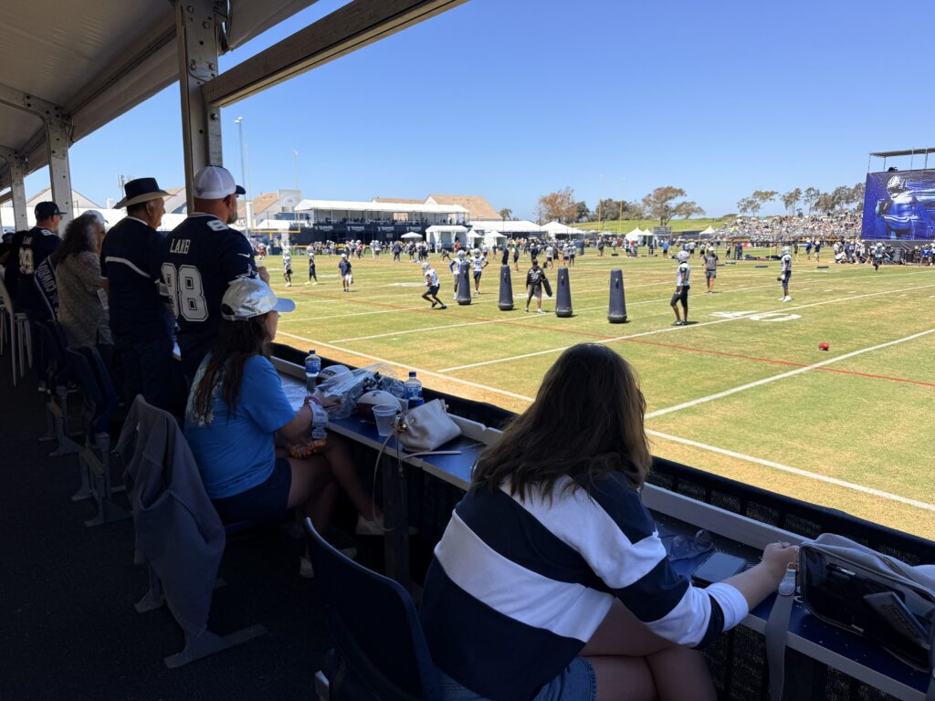 Fans can watch the Dallas Cowboys Training Camp in the shade from the Yaamava Hospitality Deck VIP area