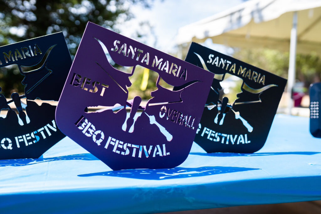 Awards display for the winners of the Santa Maria BBQ Festival