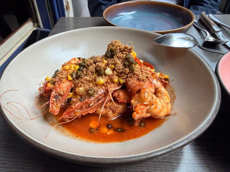 A prawn dish served at Radicado in Breckenridge