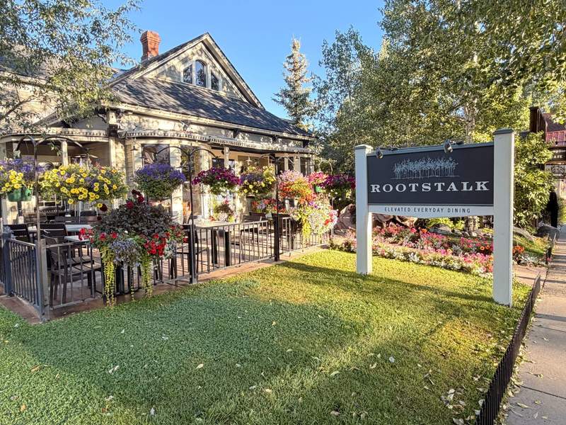 Exterior of Rootstalk restaurant in Breckenridge, CO.
