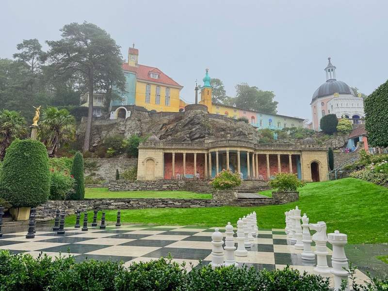  Colorful Italianate buildings and gardens in Portmeirion Wales