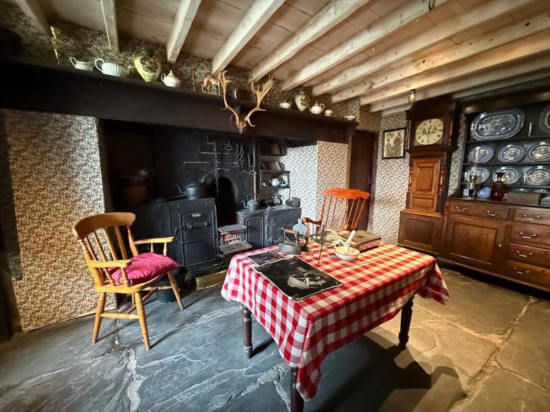  Historic farmhouse interior at Yr Ysgwrn in Wales
