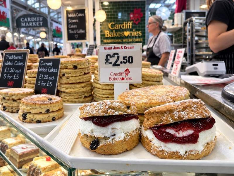  Fresh Welsh cakes at Cardiff Market