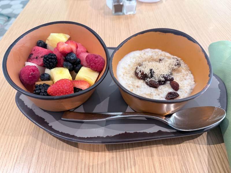 t Fruit and oatmeal breakfast at the Eden Cafe aboard Celebrity Ascent