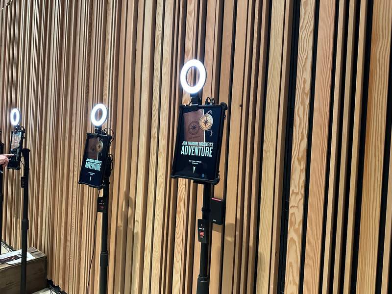 Camera kiosks at the Presidential Museum.